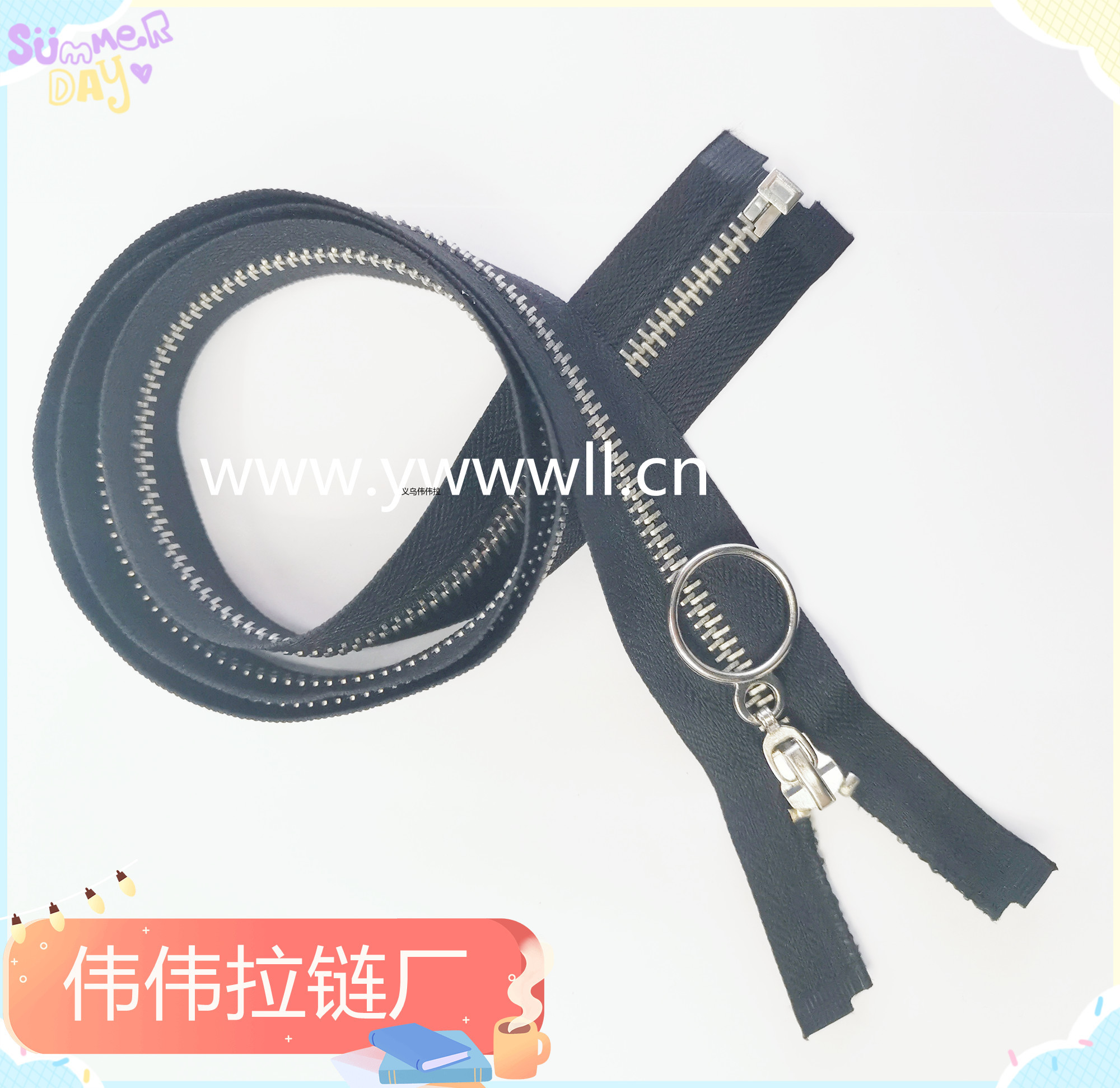 5# metal open-end zipper 5# white copper open-end zipper 5# copper open-end zipper 5# copper open pull