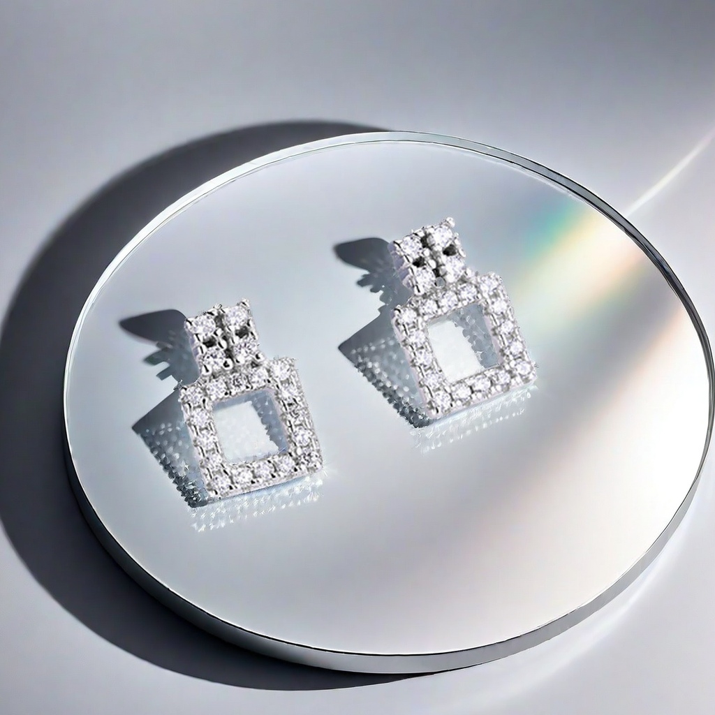 时尚重工钻石耳环耳饰耳环配饰高端烧焊锆石耳坠女款精品