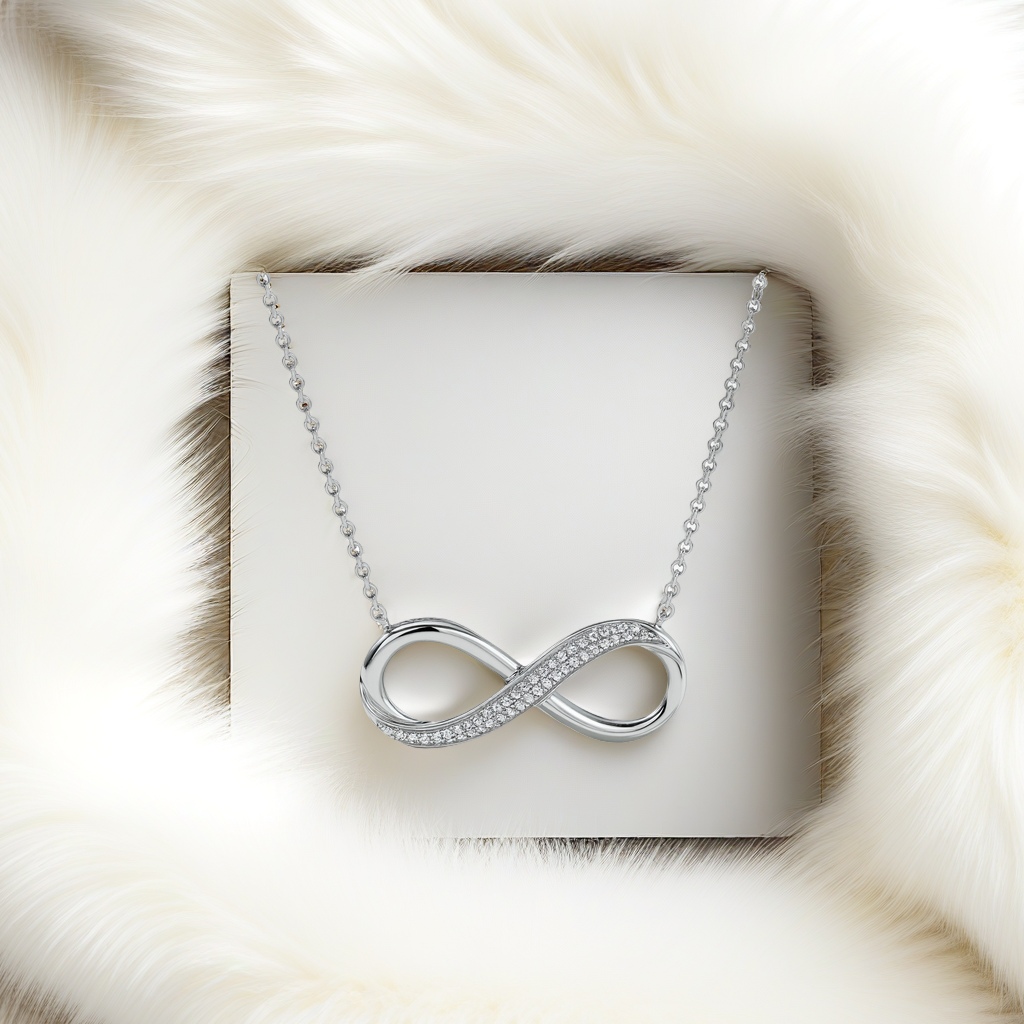 “无限符号”造型银饰吊坠 象征着永恒、无限的可能与爱 项链