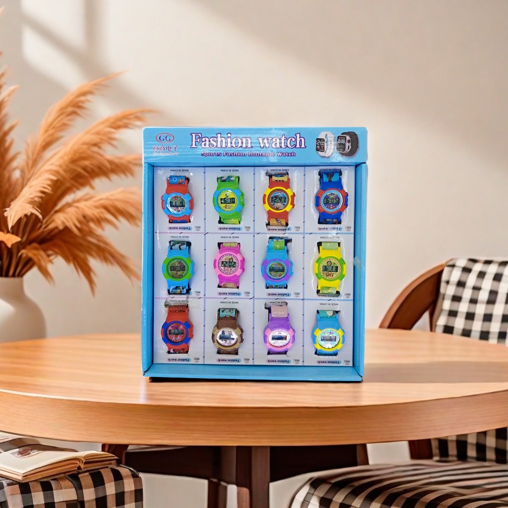 Fashion watch display box, watch bag, electronic watch, new camouflage children's watch wholesale, practical gift, 5-yuan store