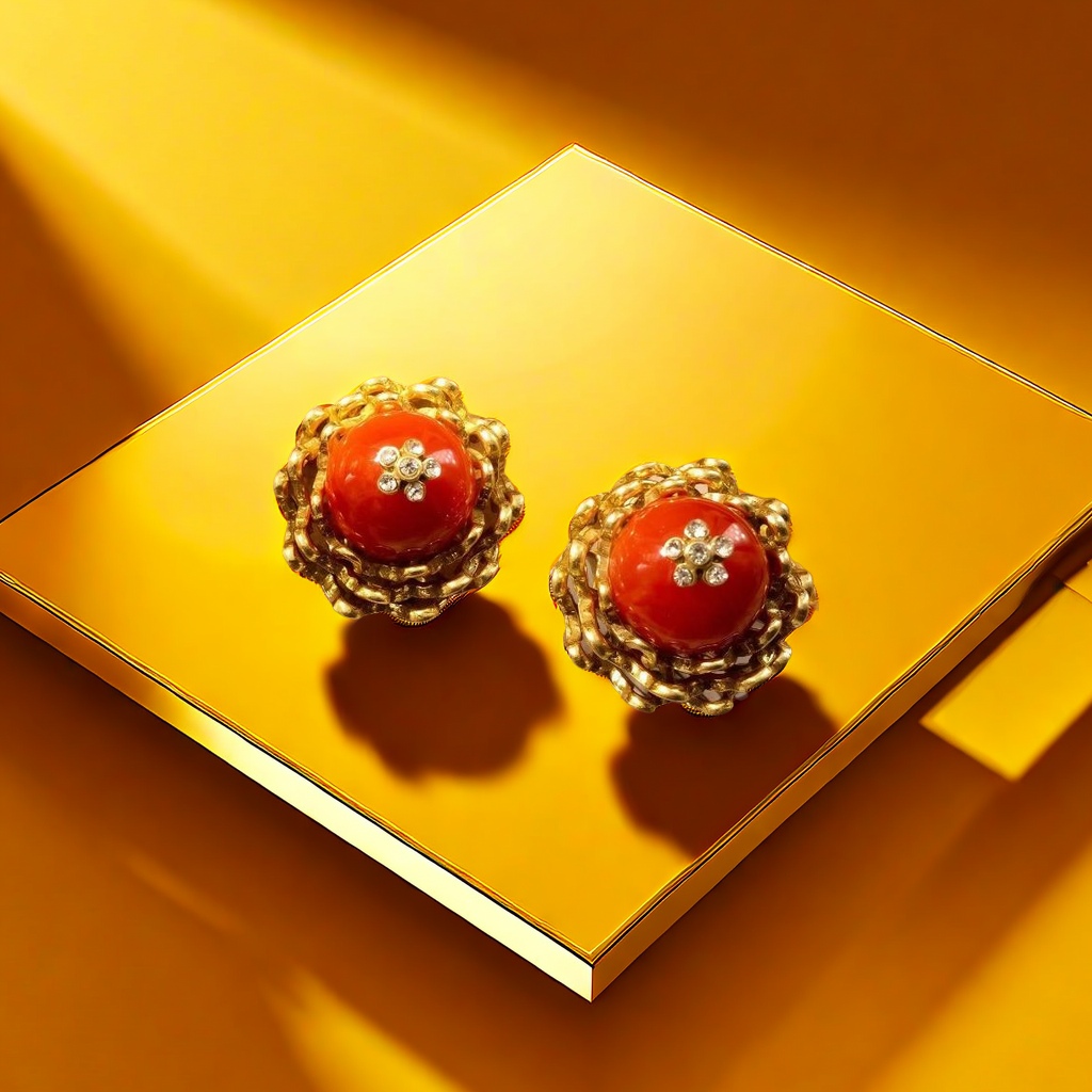 【SUGEBEINI】 French court style zirconium stud earrings, gold woven retro stud earrings ZEH00066 Application Scenario