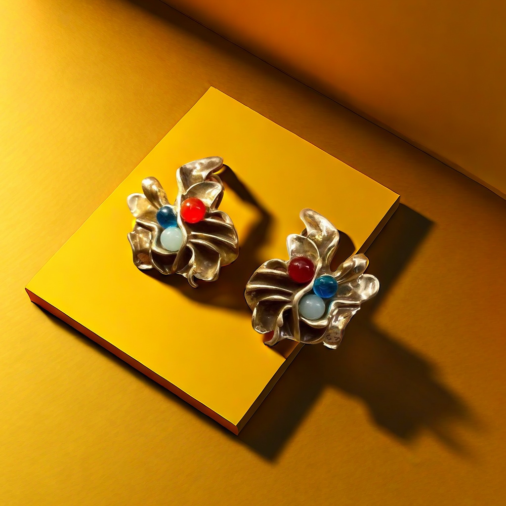 【SUGEBEINI】 Retro golden beaded flower stud earrings with flower-shaped beaded decorations on ZEH00079 details Picture