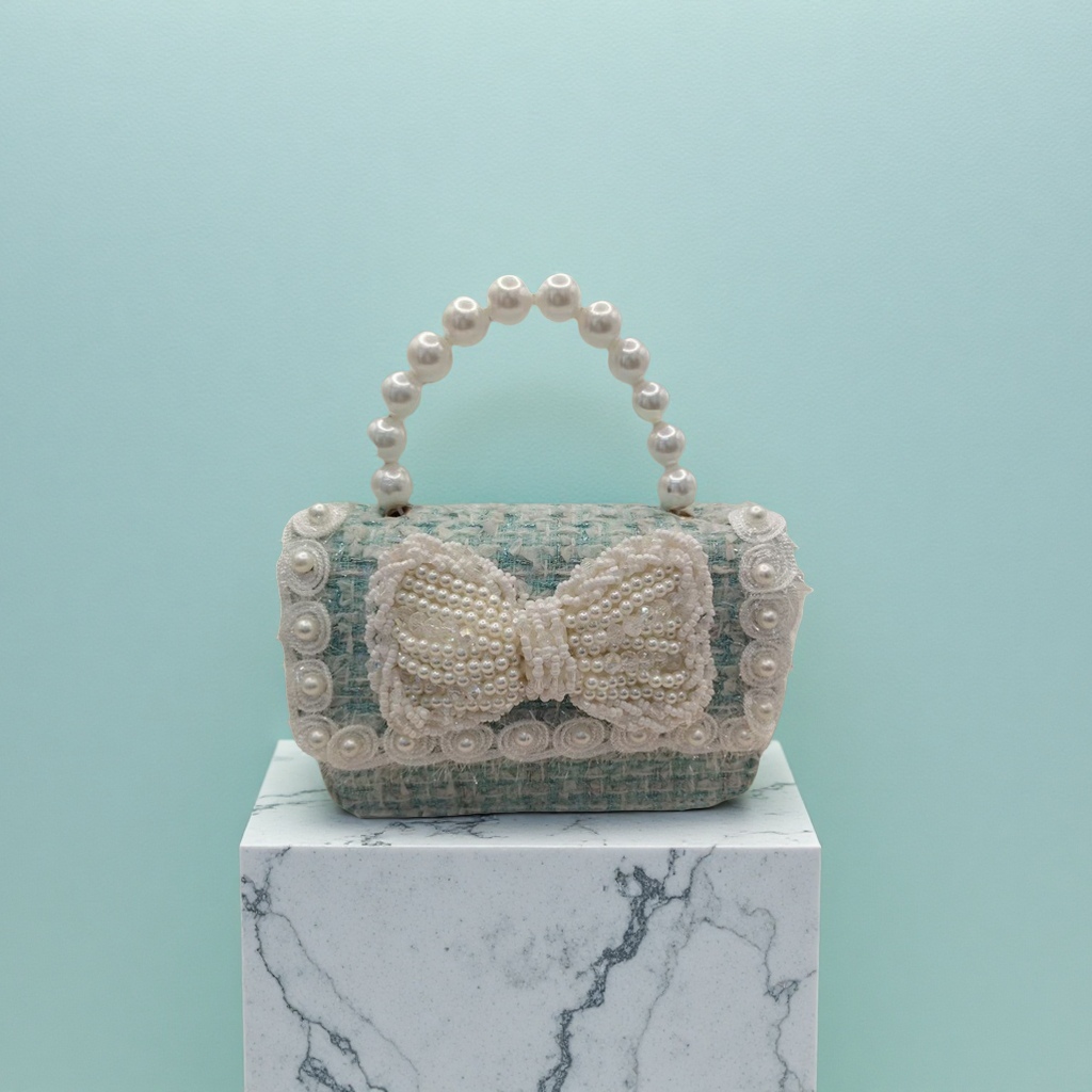 女装杂款包珍珠装饰手提包时尚简约手提包百搭潮流女包细节图