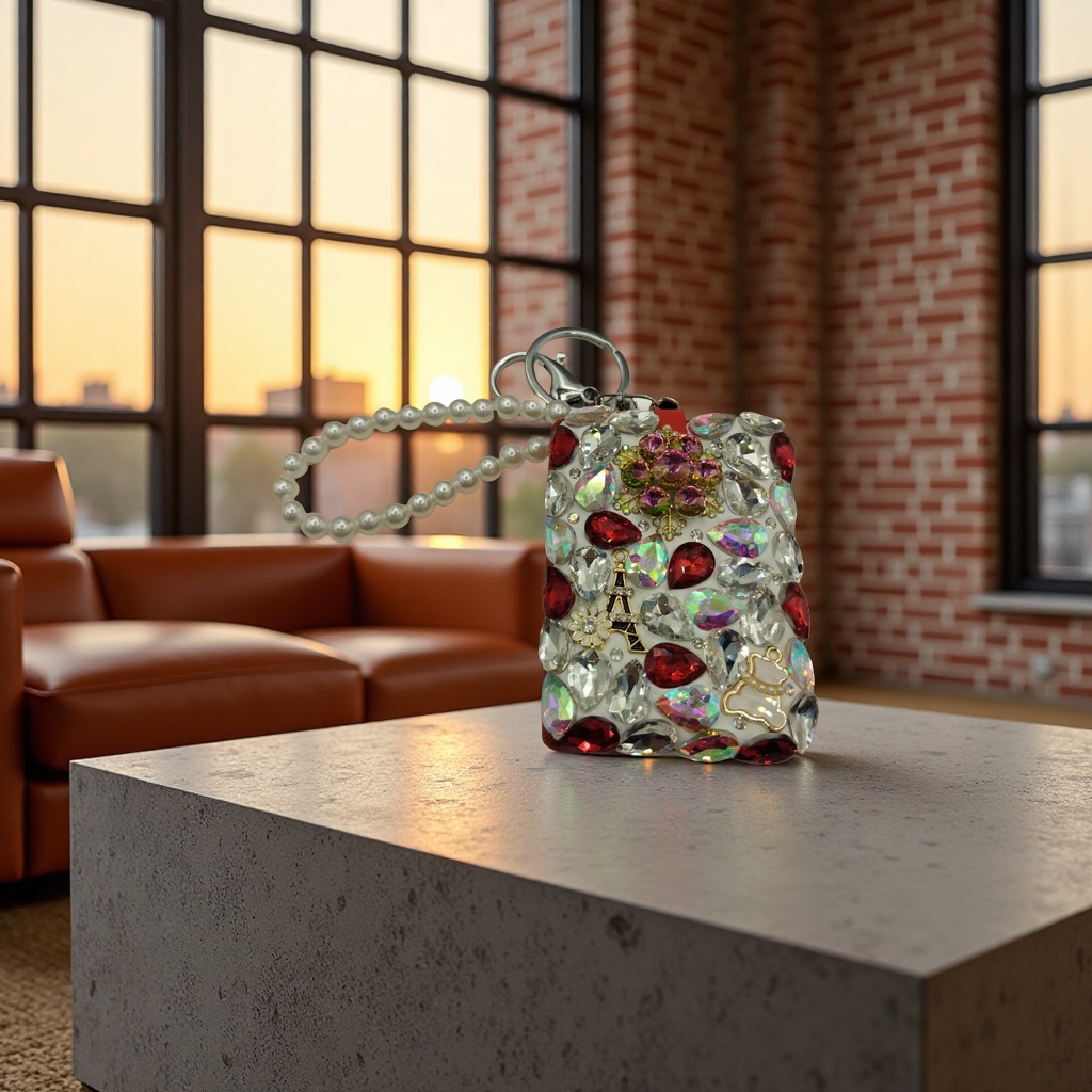 Sanrio phone case luxurious decoration phone case crossbody chain coconut shell handicraft small crossbody bag Plush cute trendy style Item Picture