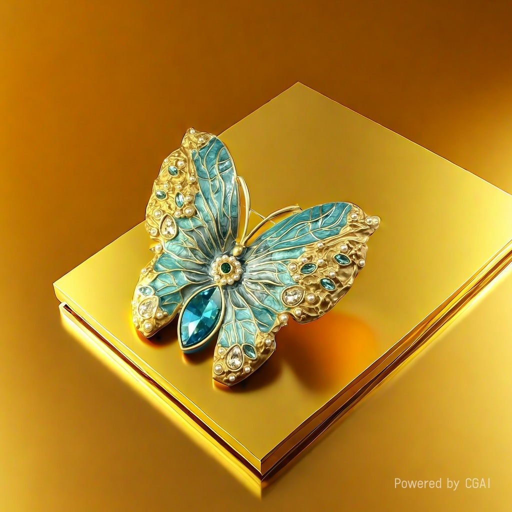 【SUGEBEINI】 Retro court-style butterfly brooch, Peacock blue Fa brooch, elegant coat pin accessory ZX00017 Application Scenario