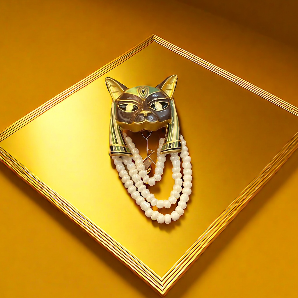 【SUGEBEINI】 Ancient Egyptian Cat Buster Brooch, Retro Egyptian style enamel brooch ZX00062 Application Scenario