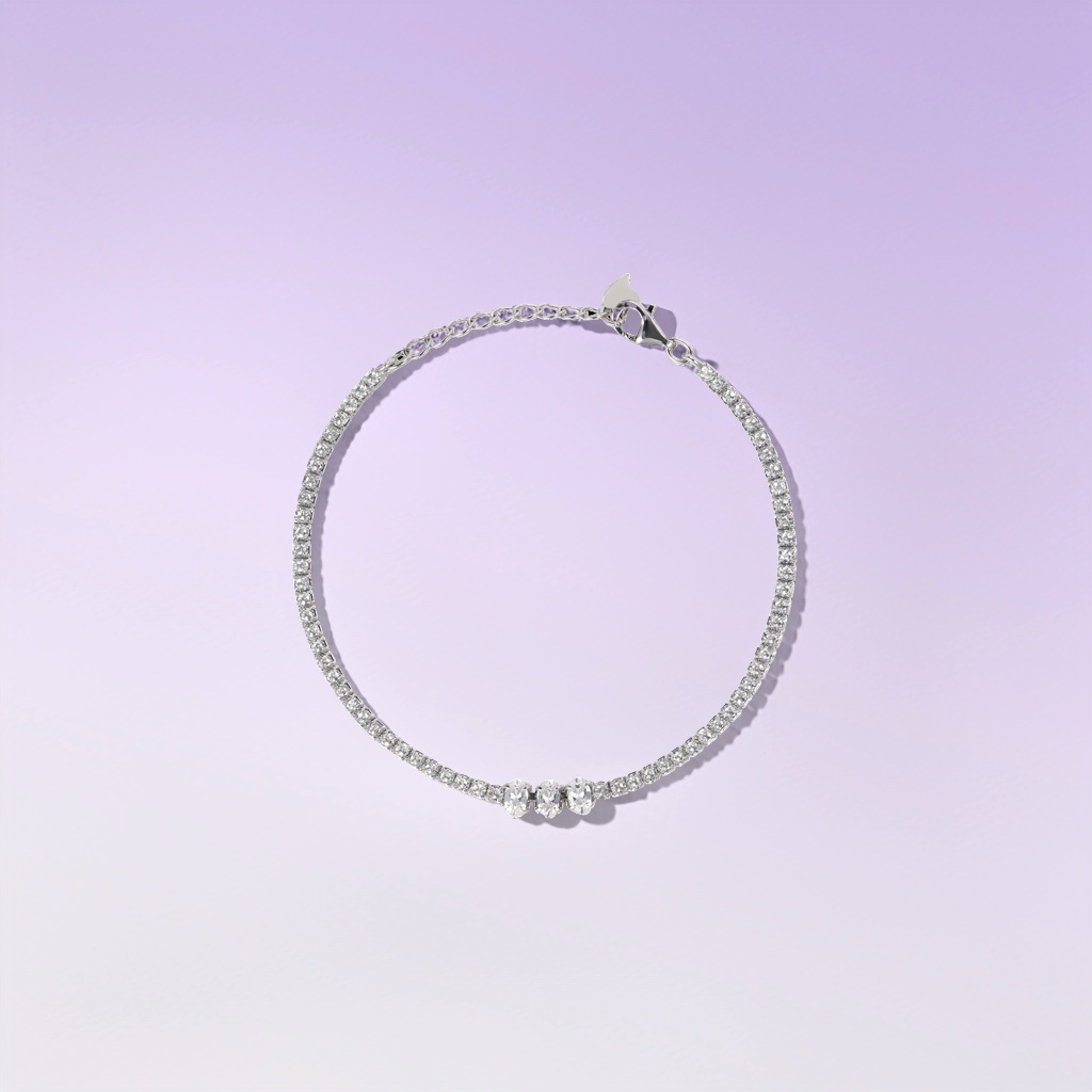 Plateado con diamantes tres diamantes rodado transporte de cristal joyas de plata pulsera de moda joyas de mano para mujeres simple tendencia DSC02763 Application Scenario