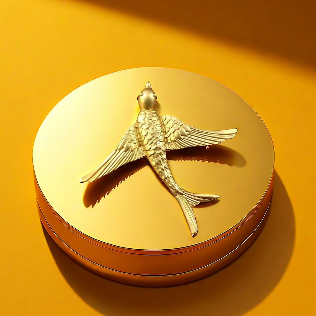 【SUGEBEINI】 Golden Flying Swallow Decorative Brooch, fashionable and elegant three-dimensional floating Flying Swallow brooch ZX00025 Application Scenario