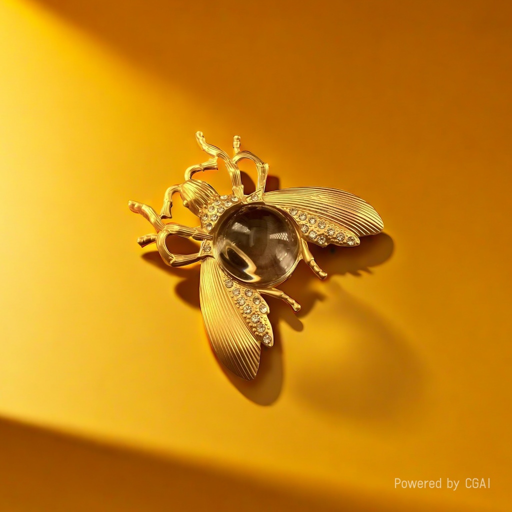 【SUGEBEINI】 Retro insect brooch with diamond-encrusted texture, exuding a retro and luxurious charm ZX00020 Specification image