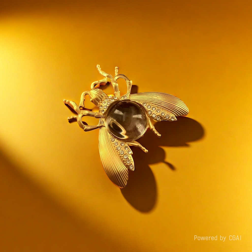 【SUGEBEINI】 Retro insect brooch with diamond-encrusted texture, exuding a retro and luxurious charm ZX00020 details Picture