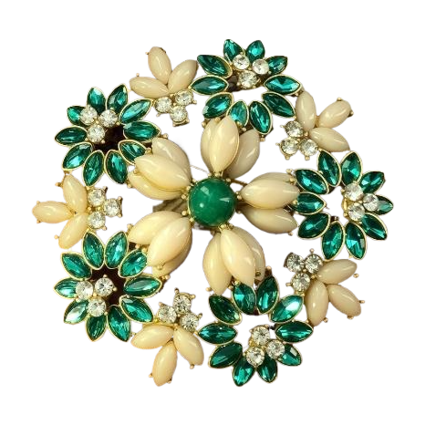 【SUGEBEINI】 Flower-shaped brooch for women, fashionable coat accessory, retro style brooch ZX00012 Item Picture