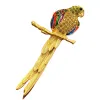 【SUGEBEINI】 Gilded glazed parrot brooch with contrasting color feather patterns, retro and bright strike ZX00064 Item Picture
