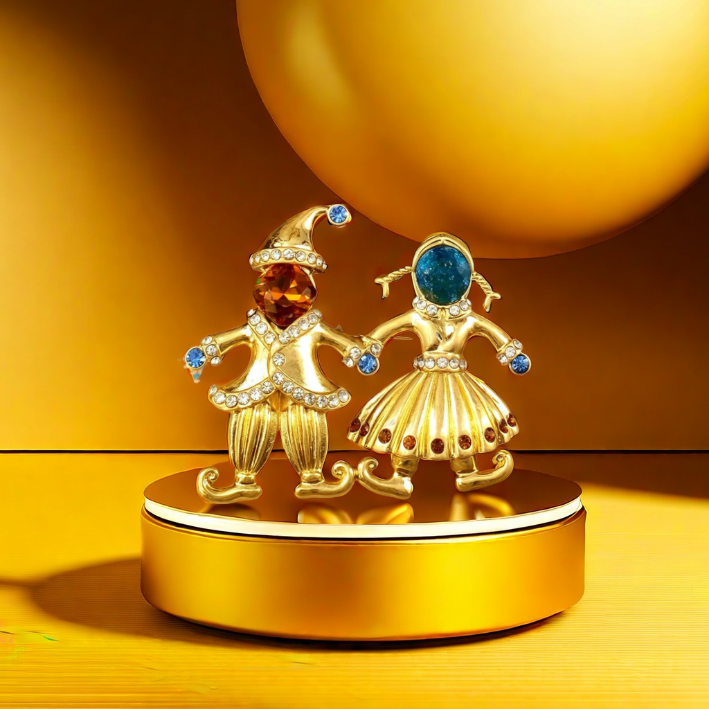 【SUGEBEINI】 Playful Fairy Tale Couple Brooch, Fairy Tale Style Fairy Tale brooch for Men and women ZX00057 Specification image