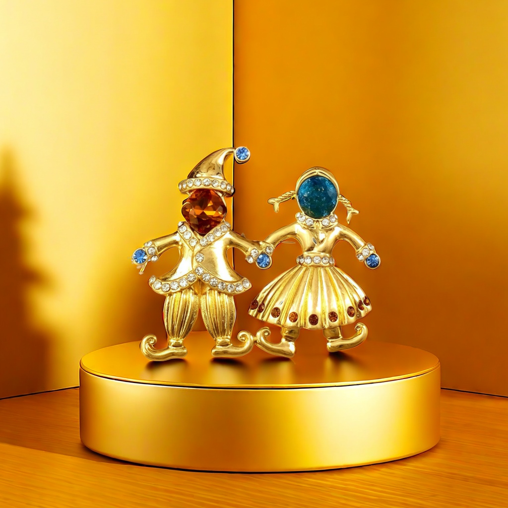 【SUGEBEINI】 Playful Fairy Tale Couple Brooch, Fairy Tale Style Fairy Tale brooch for Men and women ZX00057 details Picture