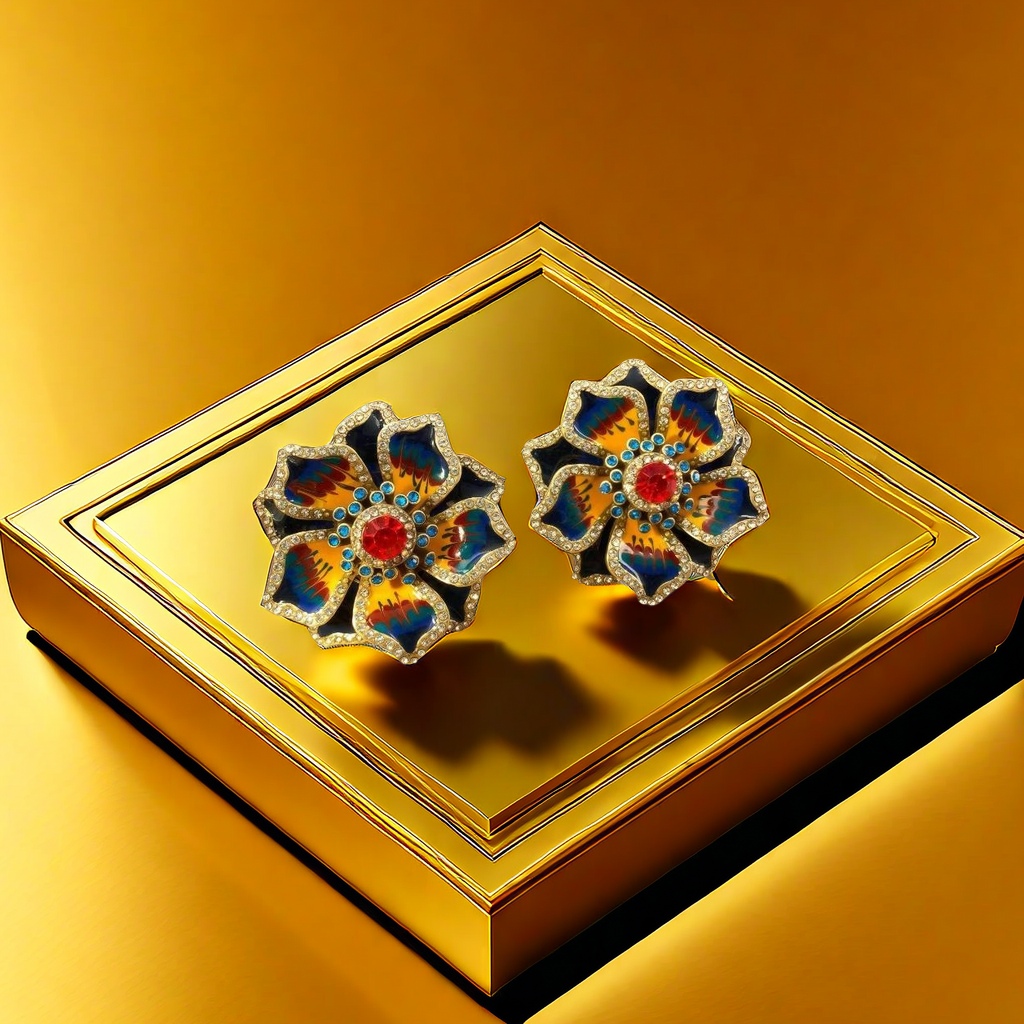 الأقراط المقلدة ذات الزخرفة المتباهي التي ترتطم بالأرط الزبدة الزبدة Specification image