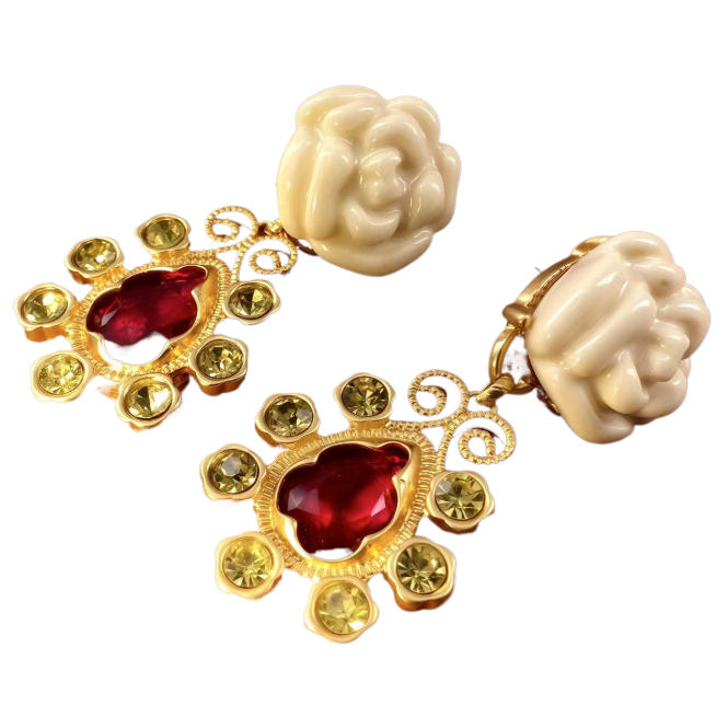 饰品/耳环/耳饰/烧焊锆石耳环/烧焊耳环白底实物图