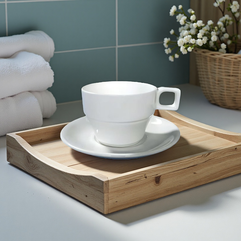 Ceramic coffee cup and saucer sets for export, ceramic daily-use tableware coffee cups Specification image