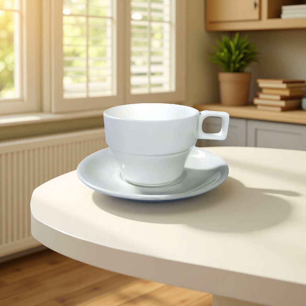 Ceramic coffee cup and saucer sets for export, ceramic daily-use tableware coffee cups details Picture