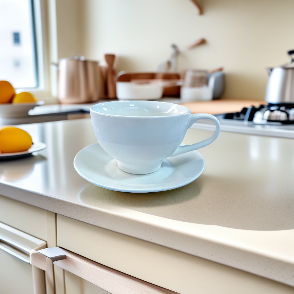 White ceramic coffee cup and saucer set 180ml simple Japanese ceramic cup details Picture