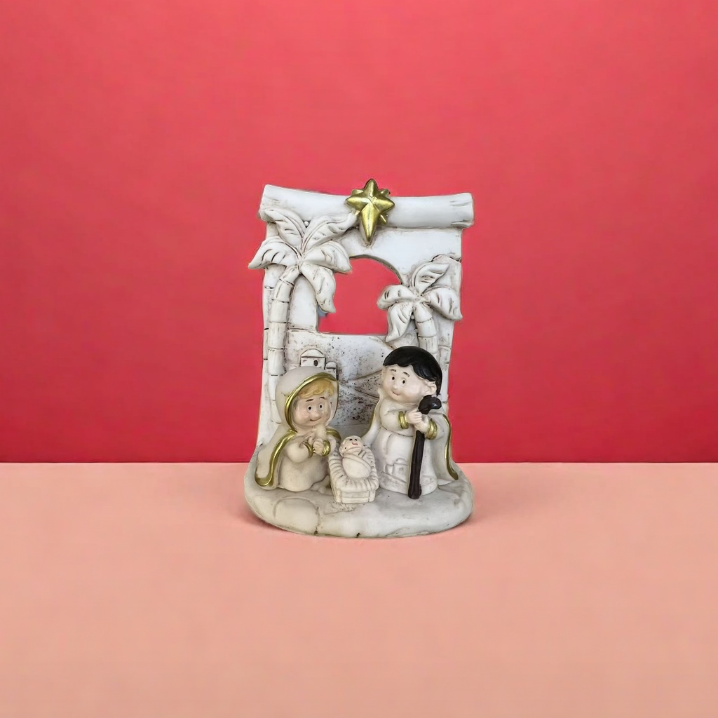 Christmas scene, Virgin Mary and Child, Joseph statue, home decoration, holiday gift details Picture