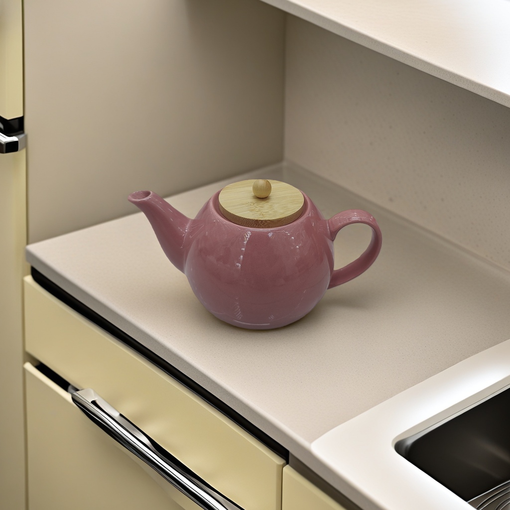 The pink ceramic teapot is an elegant tea-making wonder and a home tea set gift details Picture