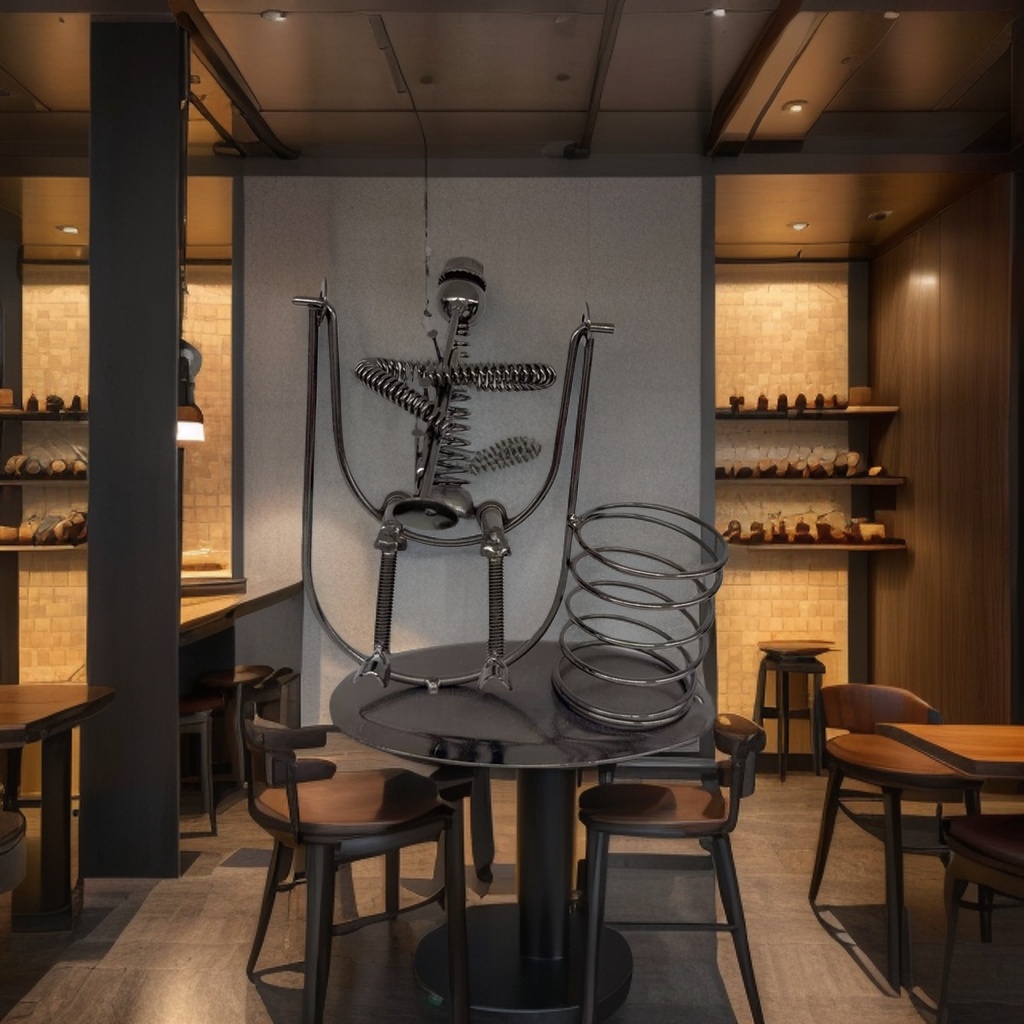 秋千带笔筒铁艺工艺品 