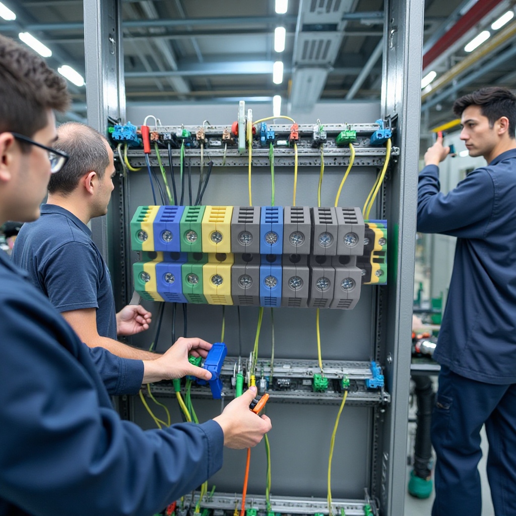 彩色接线端子多色分体式接线端子200安培100件装113155606