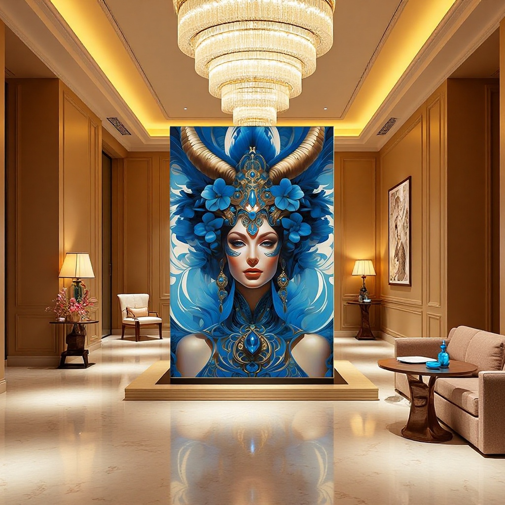 زيزيشينغ يرسم لوحات شخصية بـ 120 80 سم عصرية بالأوروبيين والرياح Specification image