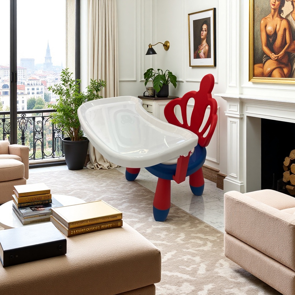 儿童高景观餐椅防滑安全稳固可调节座椅宝宝用餐椅