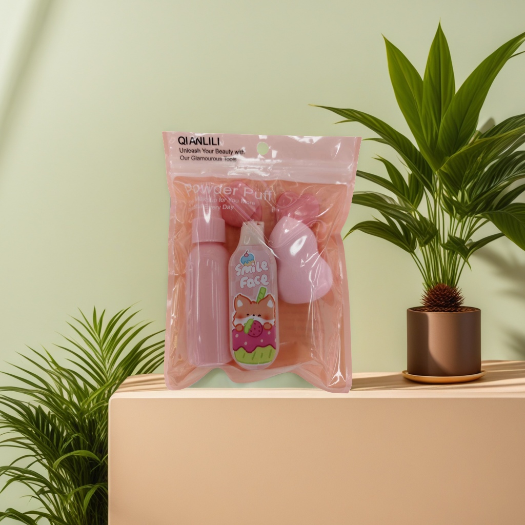 Pink makeup tool set, powder puff, spray bottle combination, beauty storage box, portable gift box 134133003