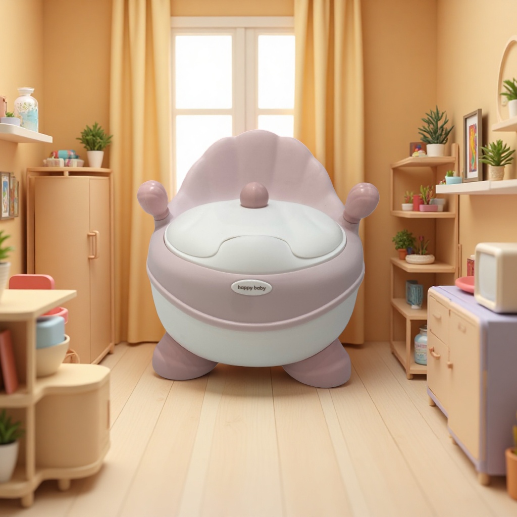 Pink children's toilet training chair, anti-slip small toilet, baby toilet bowl, toddler toilet seat details Picture