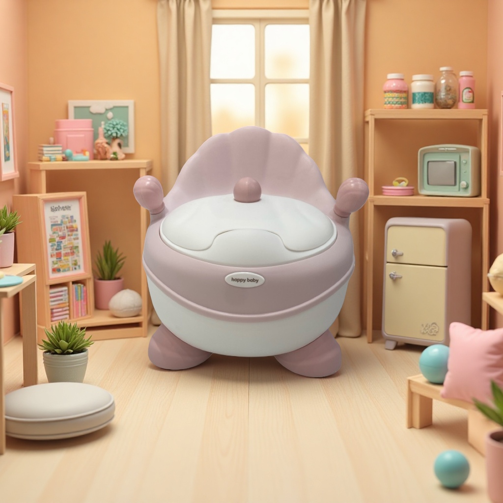 Pink children's toilet training chair, anti-slip small toilet, baby toilet bowl, toddler toilet seat