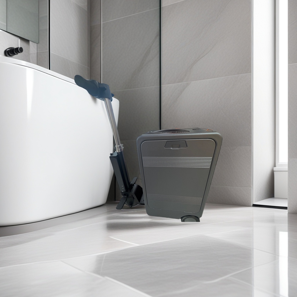 The 20-inch grey hard-shell suitcase has a large capacity, is pressure-resistant, wear-resistant, lightweight and durable Specification image