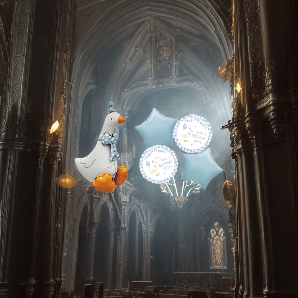 卡通鸭子气球可爱派对装饰充气玩具生日聚会用品