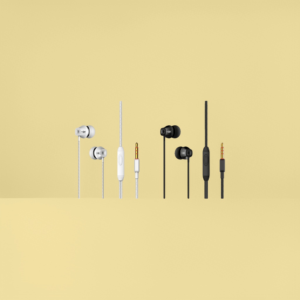 KLGO in-ear headphones are noise-cancelling, comfortable to wear, with clear sound quality and durability Specification image