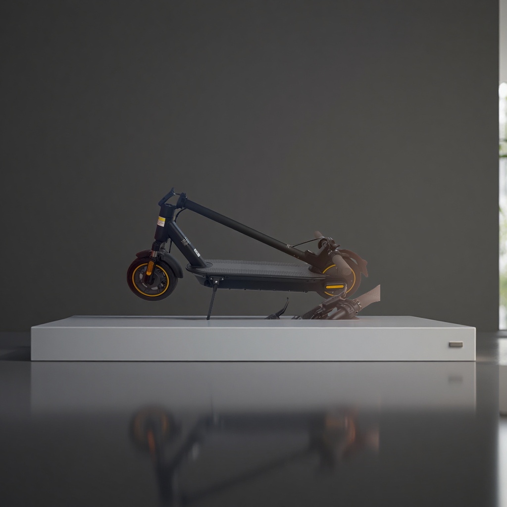 An electric scooter with a 30-kilometer range, lightweight and foldable, fashionable commuting and transportation tool details Picture