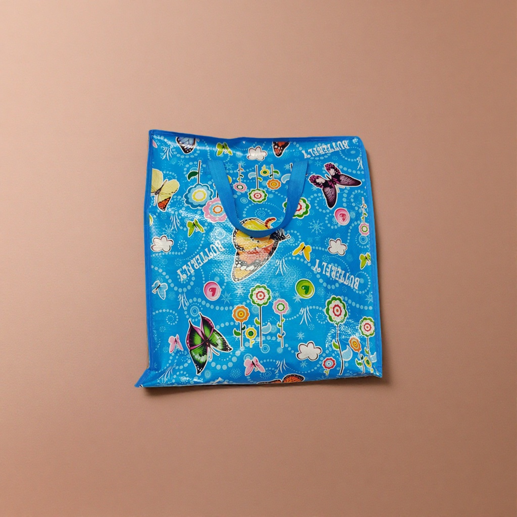 Blue butterfly pattern handbag, simple and fashionable shopping bag 151743518 Specification image