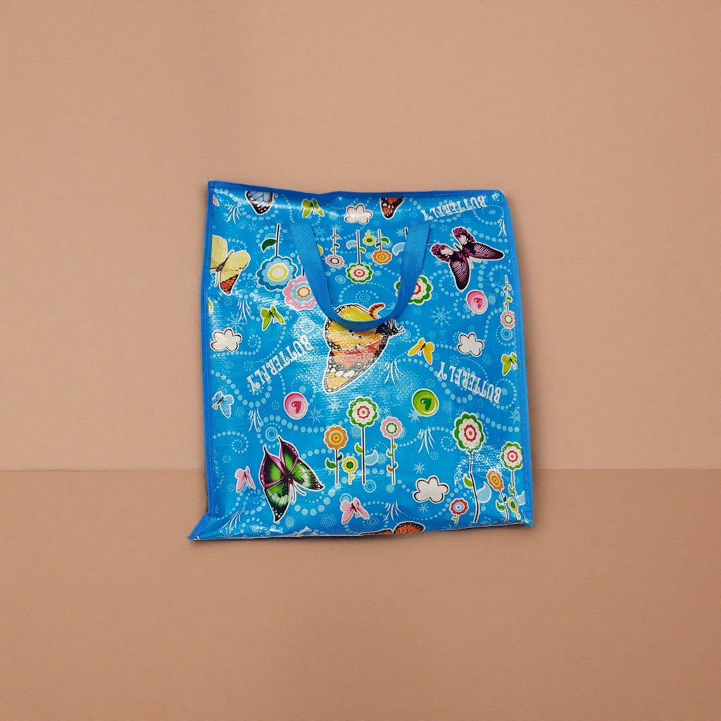 Blue butterfly pattern handbag, simple and fashionable shopping bag 151743518 details Picture