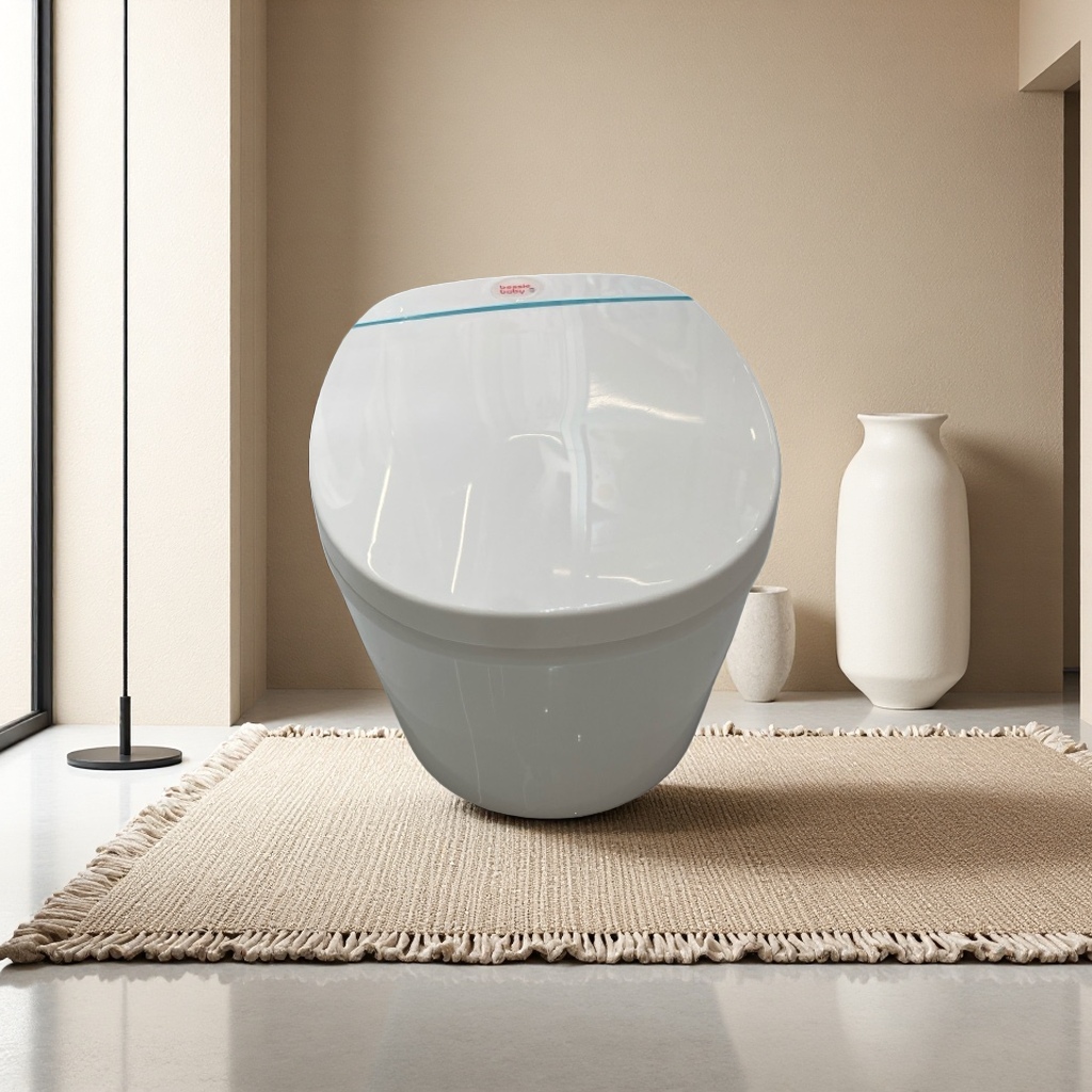 White toilet seat cover, antibacterial, anti-mold, silent flushing, household bathroom toilet accessories, toilet, toilet