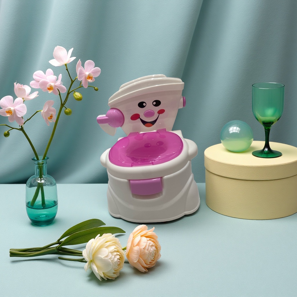 The portable anti-slip design of the children's toilet is light and easy to store