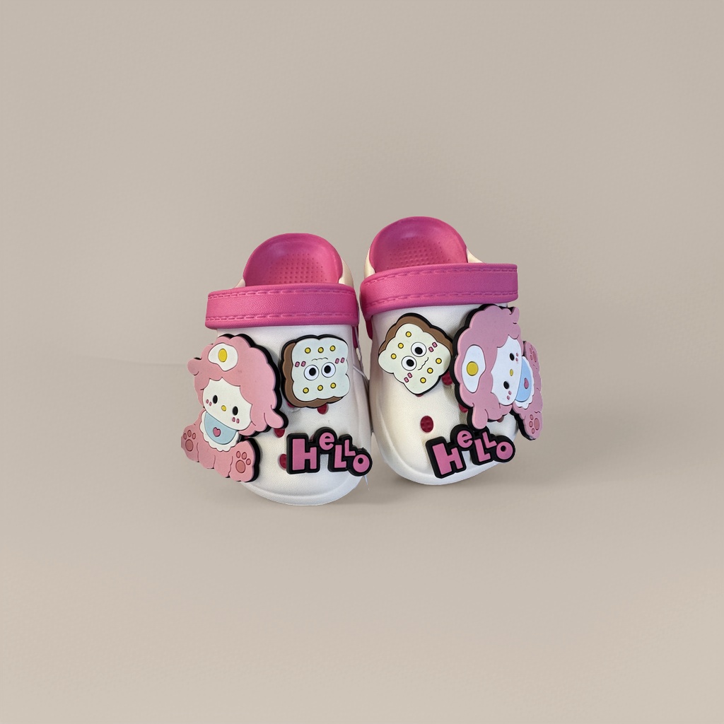 Hello Kitty crocs are cute cartoon children's soft-soled shoes that are anti-slip and breathable