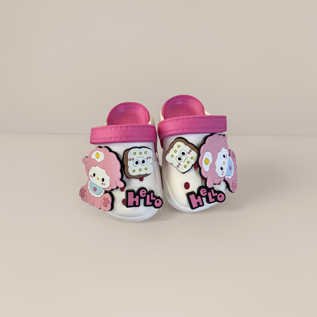Hello Kitty crocs are cute cartoon children's soft-soled shoes that are anti-slip and breathable details Picture