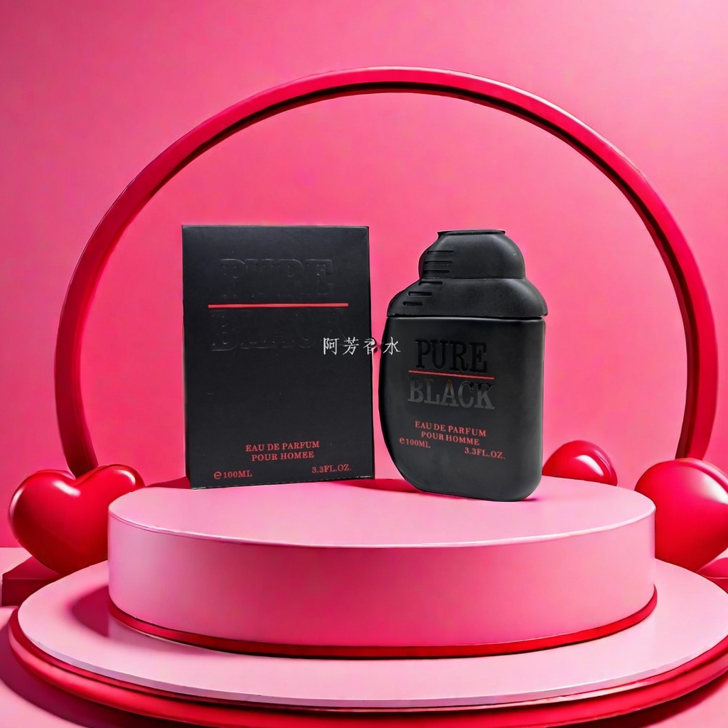PURE BLACK perfume bottle packaging box Classic design gift box set details Picture