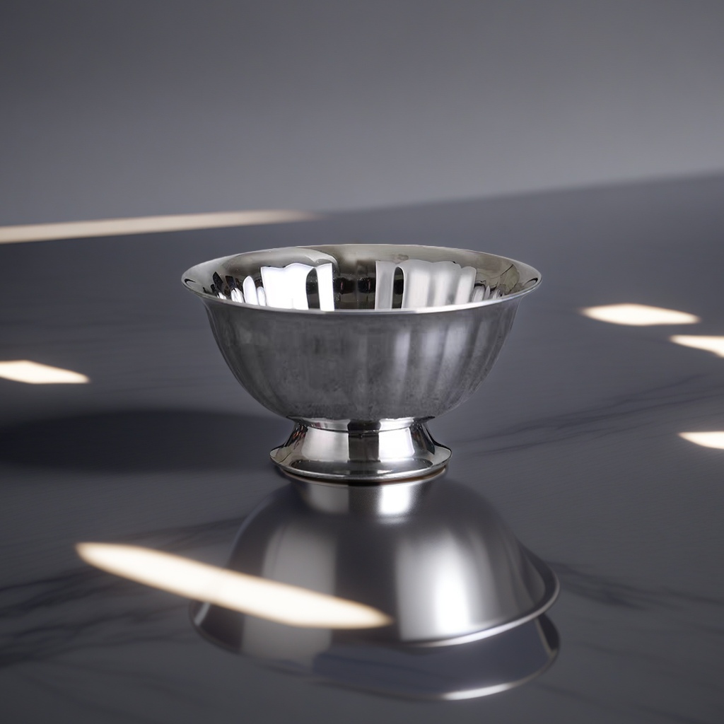 Silver metal bowl main body, household kitchen tableware storage bowl, stainless steel bowl, 2321, 1534
