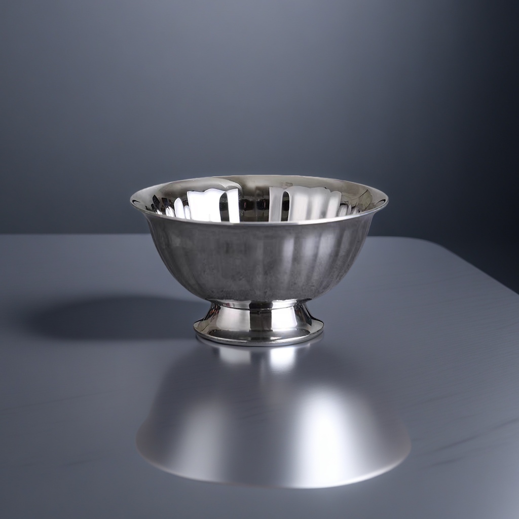 Silver metal bowl main body, household kitchen tableware storage bowl, stainless steel bowl, 2321, 1534 Application Scenario