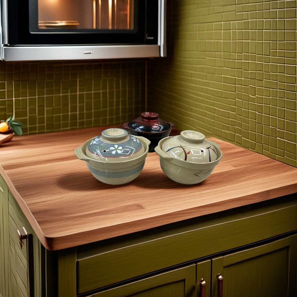 6.5英寸中深砂锅 16.5cm口径多花色陶瓷炖锅 家用明火煲汤锅货源