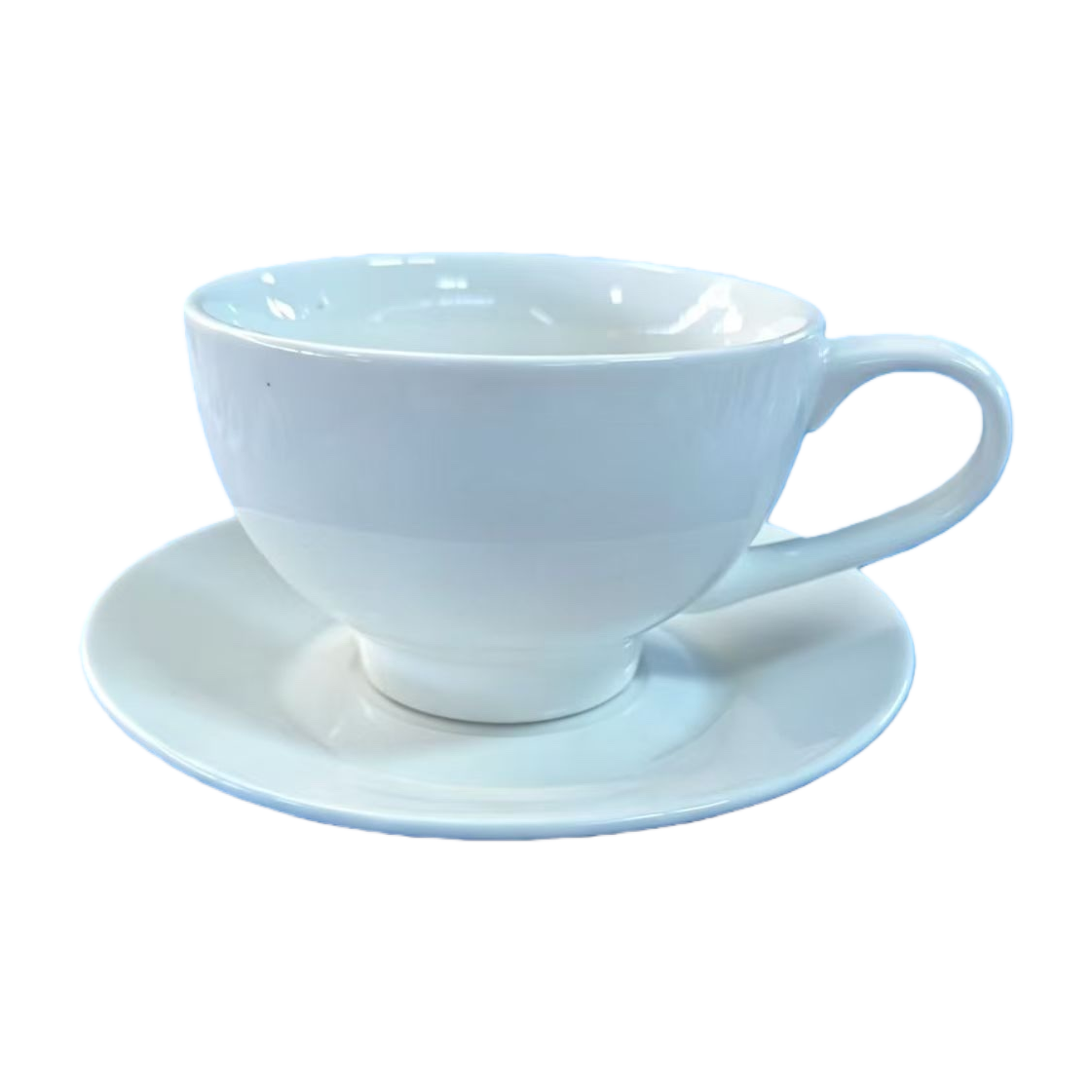 White ceramic coffee cup and saucer set 180ml simple Japanese ceramic cup Item Picture