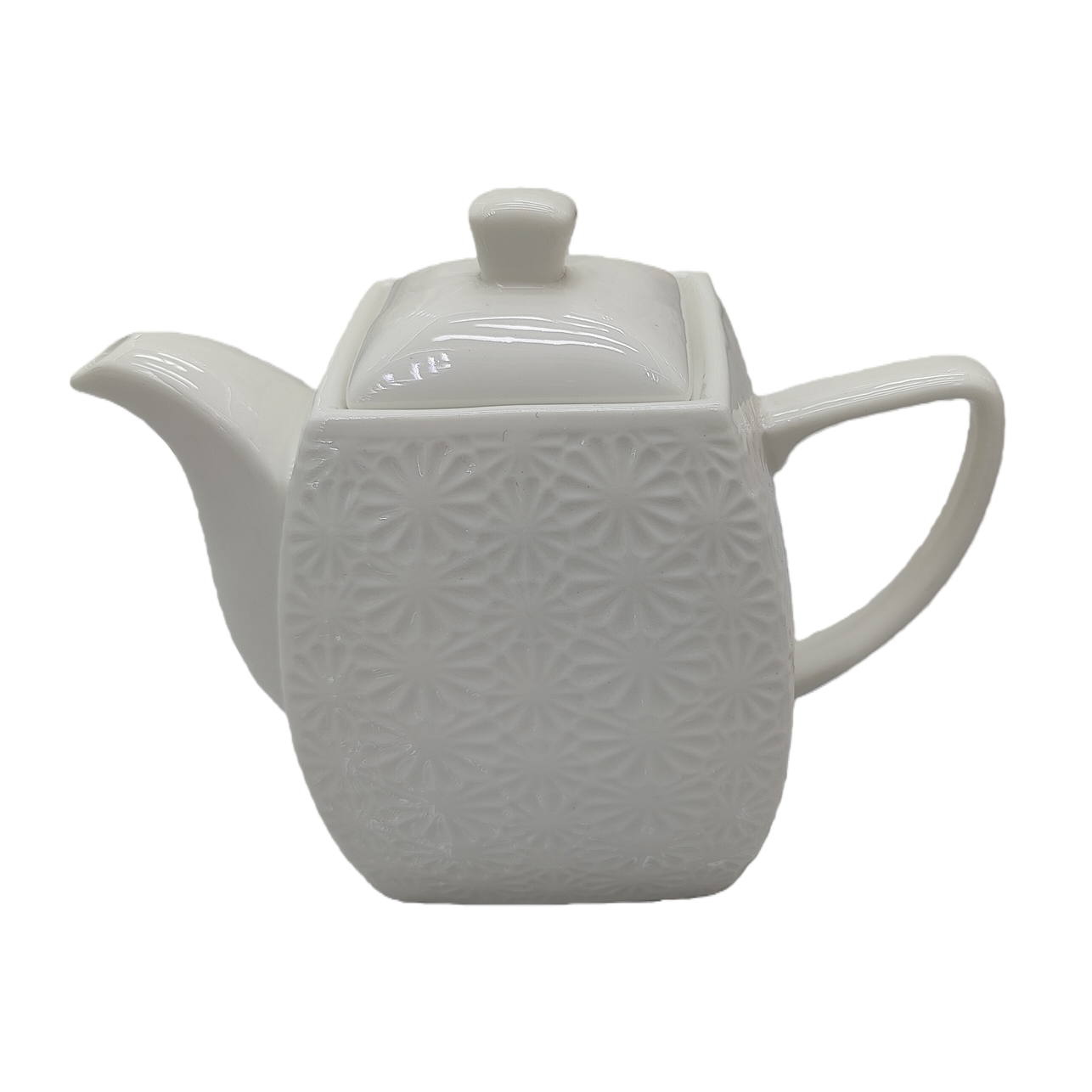 A simple Nordic-style white ceramic teapot and tea set for home use Item Picture
