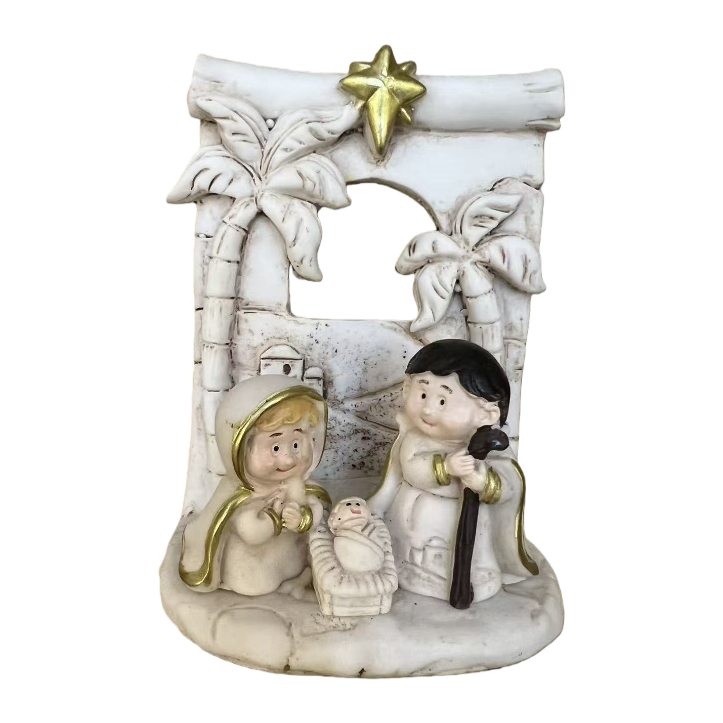 Christmas scene, Virgin Mary and Child, Joseph statue, home decoration, holiday gift Item Picture