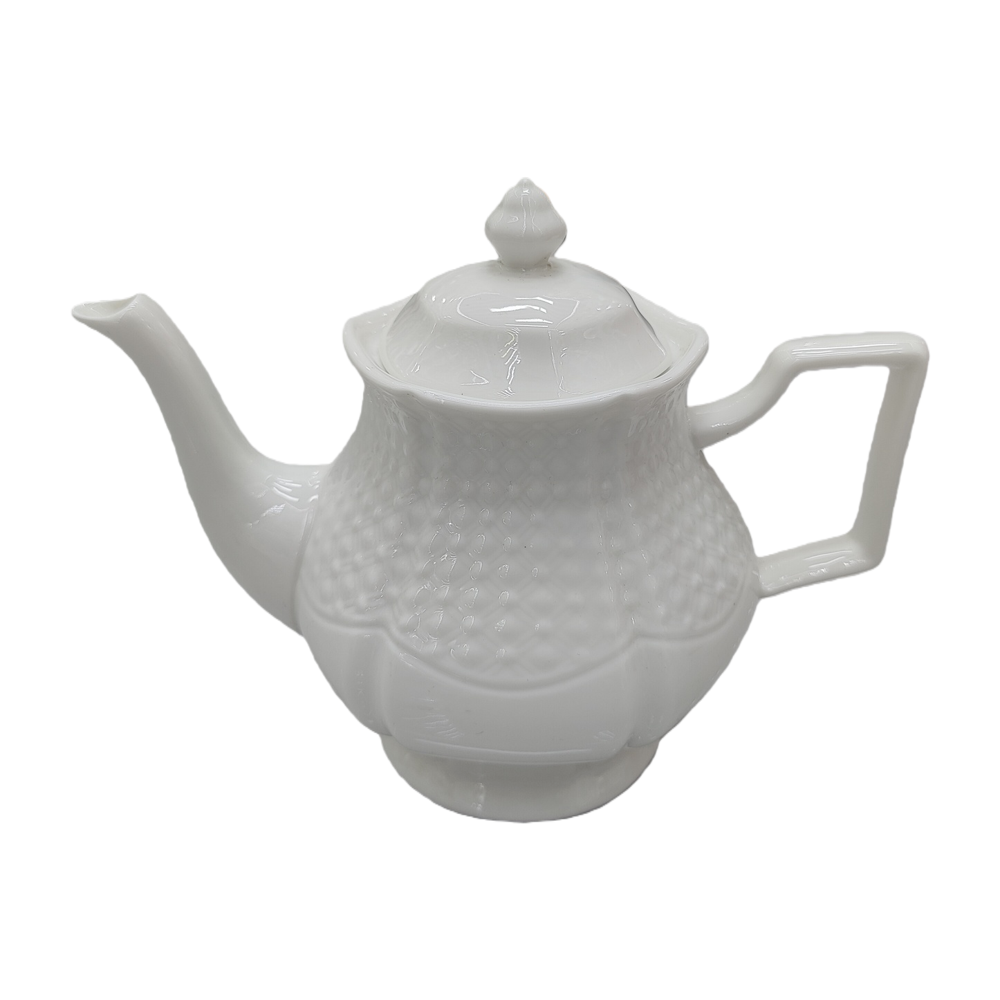 White ceramic teapot, a daily household teapot for brewing, a warm tea set, and a family teapot Item Picture